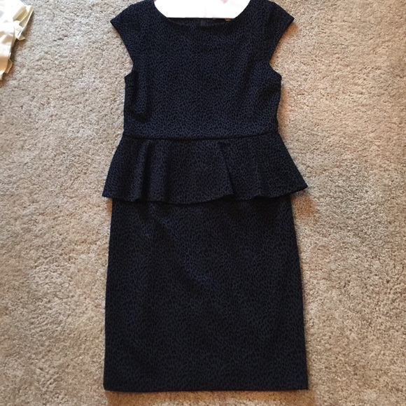 Alice and Olivia navy blue and black dress