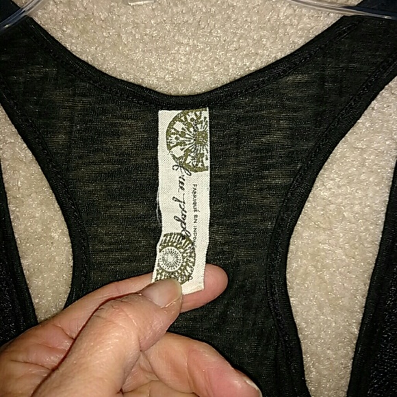 Free people black fringe tank xs - Picture 2 of 2