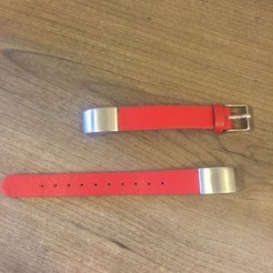 Fitbit Alta Red Leather Replacement Band