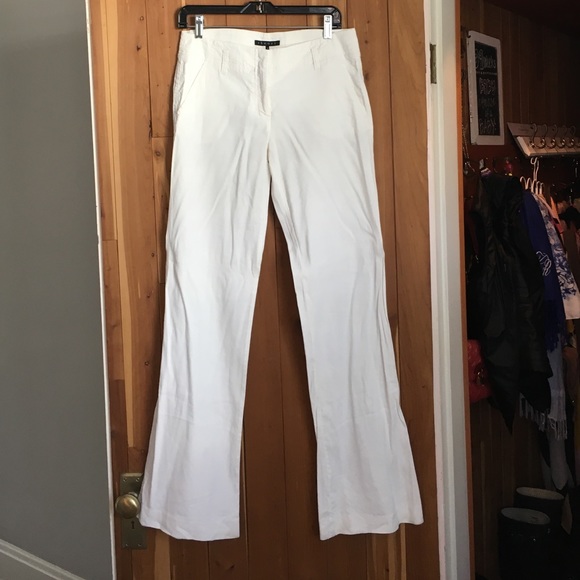 Theory White Linen Pants