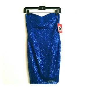 Sequined mini dress