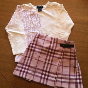 3T Burberry Skirt and Shirt
