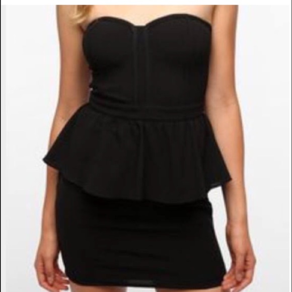 PINS AND NEEDLES black peplum dress!