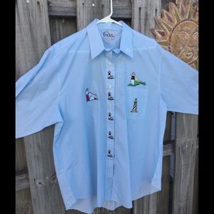 Hand designed lighthouse shirt