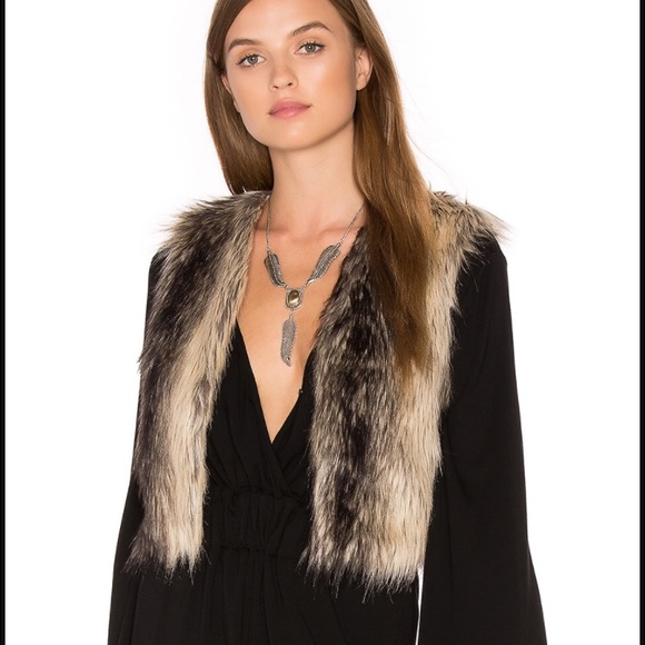 FAUX FUR VEST Jack By BB Dakota Loree size Small