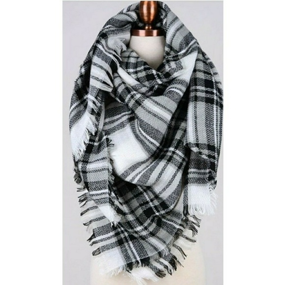 HP ||⭐ Luxe Oversized Plaid Blanket Wrap Scarf - Picture 5 of 5