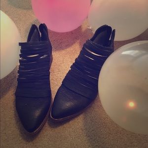 Lost Valley Free People Black Ankle Boots