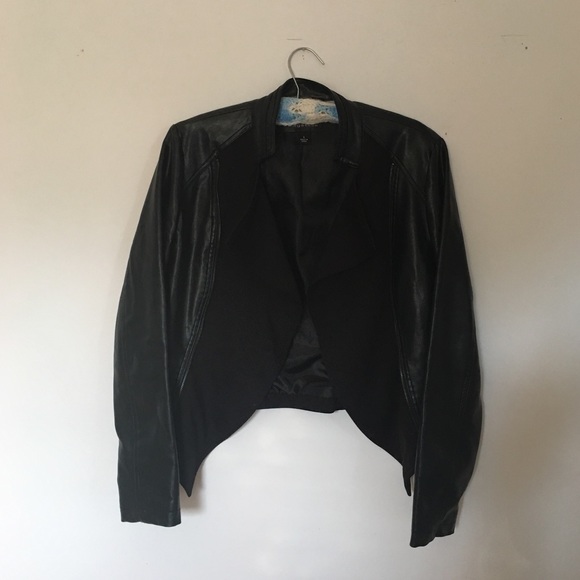 Bagatelle Leather & Knit Blazer