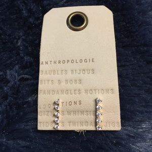 New Anthropologie Raindrop Railroad Earrings