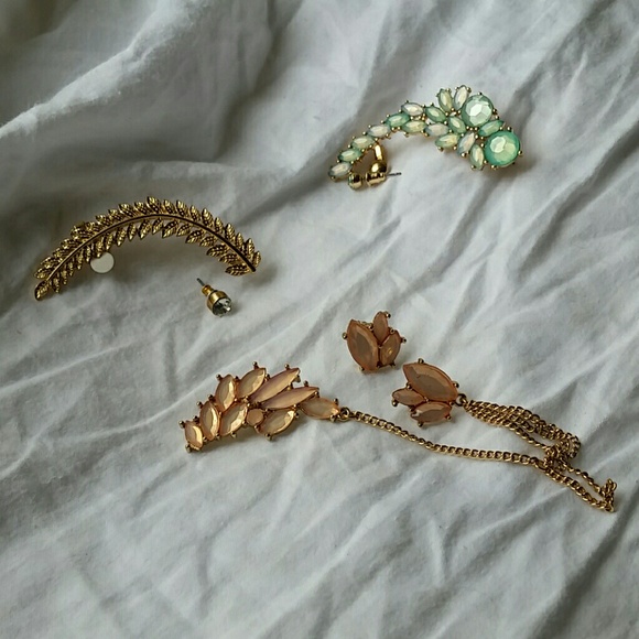 A set of 3 ear cuffs
