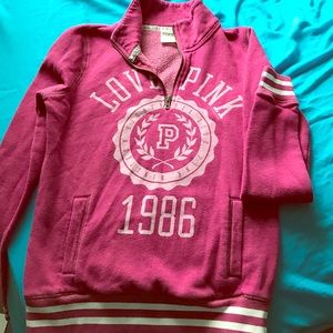 Victoria's Secret Pink half zip sweatshirt