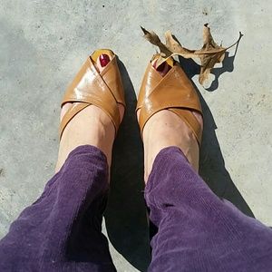 Vintage Vicini Tan Genuine Leather 39.5 Italy