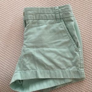 J.crew mint color shorts- size 2