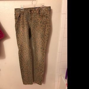 Hot Kiss cheetah print faded skinny jeans