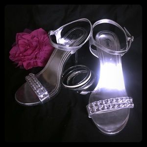 Fiona Night Silver Strappy Heels
