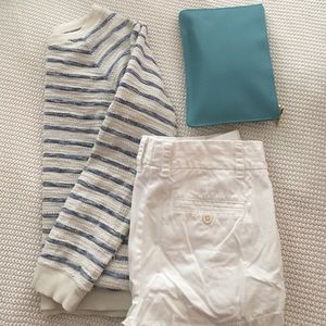 J.crew white 3" chino shorts- size 2