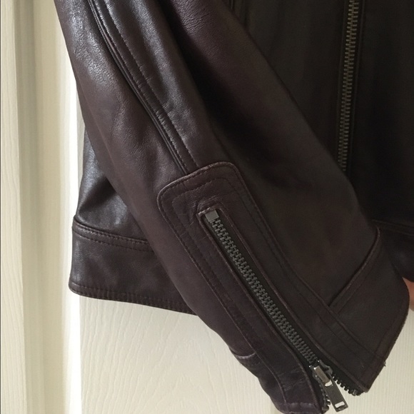 Mark Ecko Men's Brown Leather Motor Jacket - Picture 4 of 4