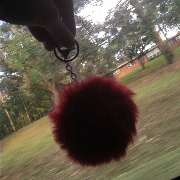 Garnet also kinda red Pom Pom key chain
