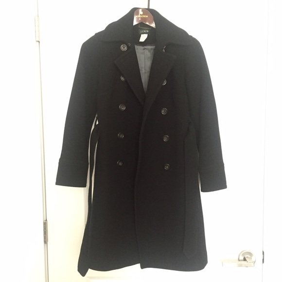 Jcrew Black wool coat (knee length)