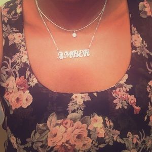 Silver "Amber" necklace