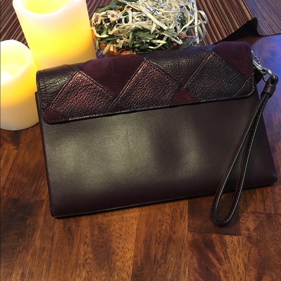 Coach Patchwork Blake Clutch (wine tone) - Picture 2 of 4