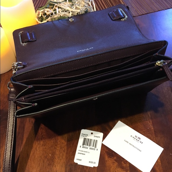 Coach Patchwork Blake Clutch (wine tone) - Picture 3 of 4