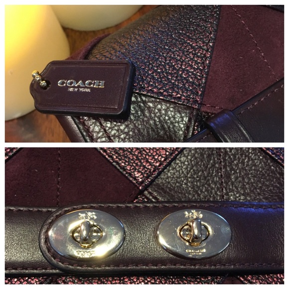 Coach Patchwork Blake Clutch (wine tone) - Picture 4 of 4