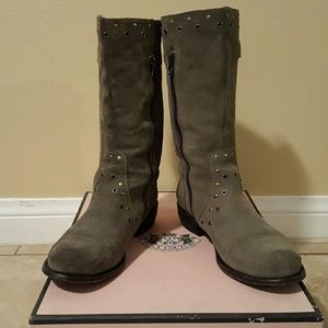 Juicy Couture Giordana Grey Boots Size 8