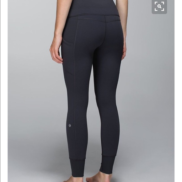 Lululemon En Route Crops Dark Grey/Coal