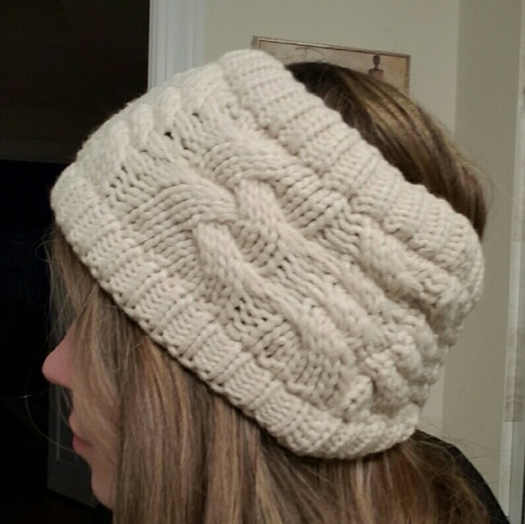 Warm soft Winter head wrap Gray, dark grey, or tan - Picture 3 of 3