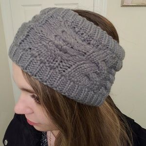 Warm soft Winter head wrap Gray, dark grey, or tan