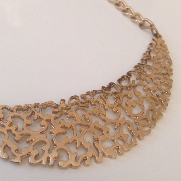 Gold Bib Statement Necklace