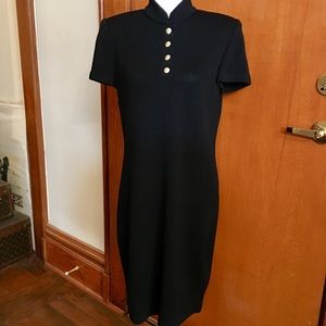 St. John Collection Vintage Black Knit Dress