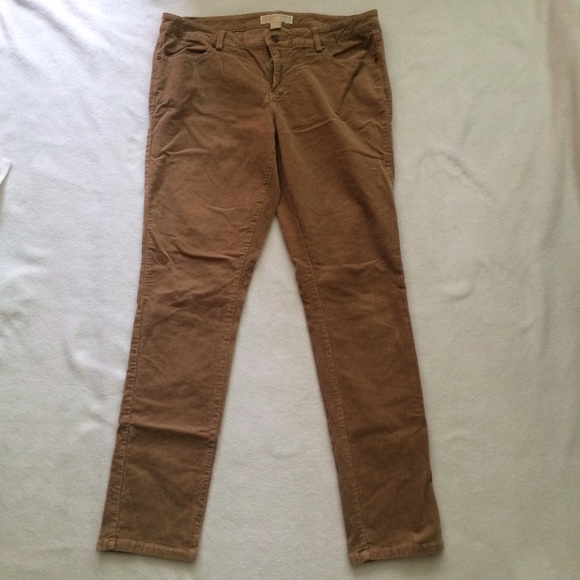 Michael Kors Tan Skinny Corduroys 8 Comfortable