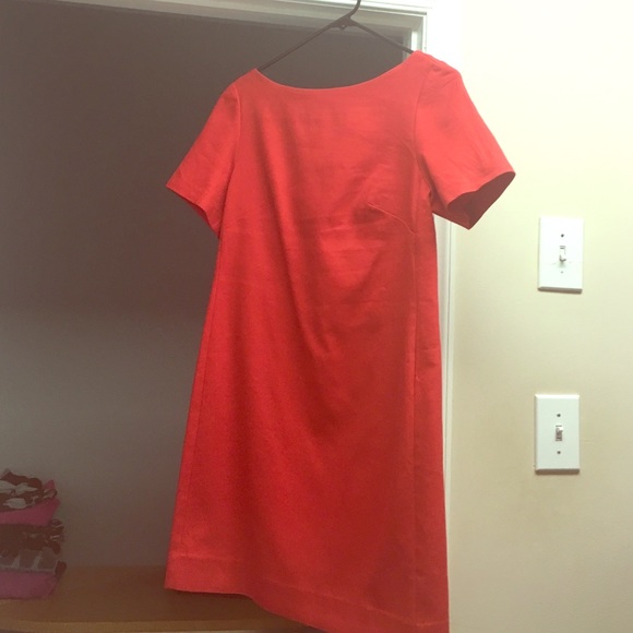 Anthropologie red/coral dress with cute bow