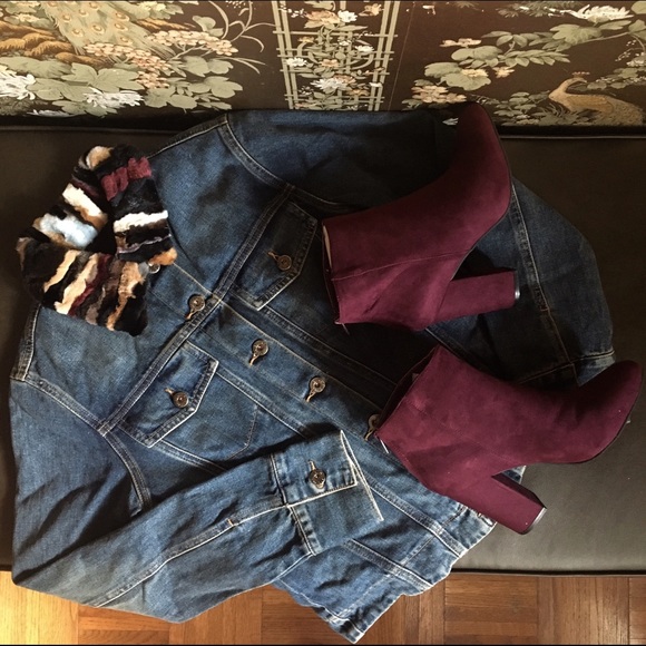 Jean Jacket w/Multicolor Color - Picture 3 of 4