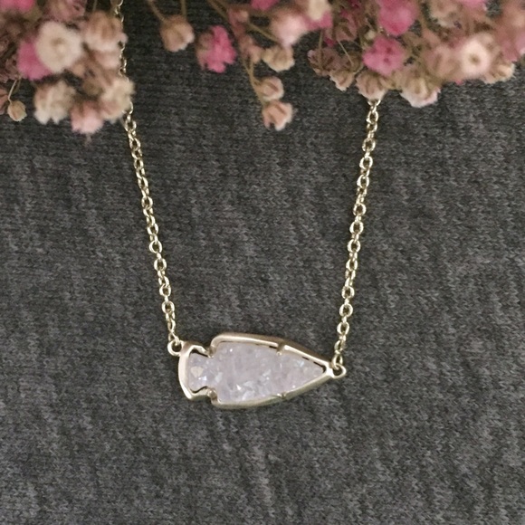 NWT Kendra Scott Kasey Iridescent Drusy Necklace - Picture 2 of 4