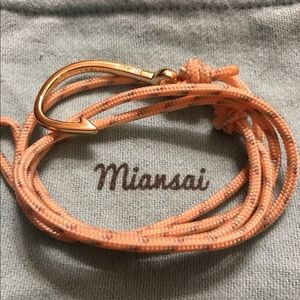 Miansai Gold Plated Hook on Pastel Rope