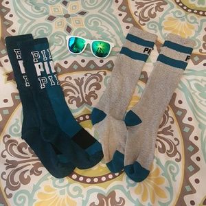 NWOT Pink Socks and Sunglasses Bundle