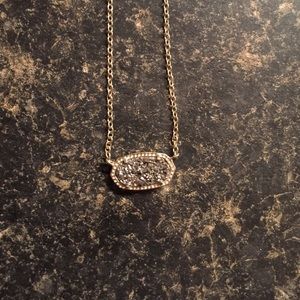 Kendra Scott Elisa Gold Platinum Drusy Necklace