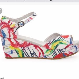 Toms platform wedge sandals
