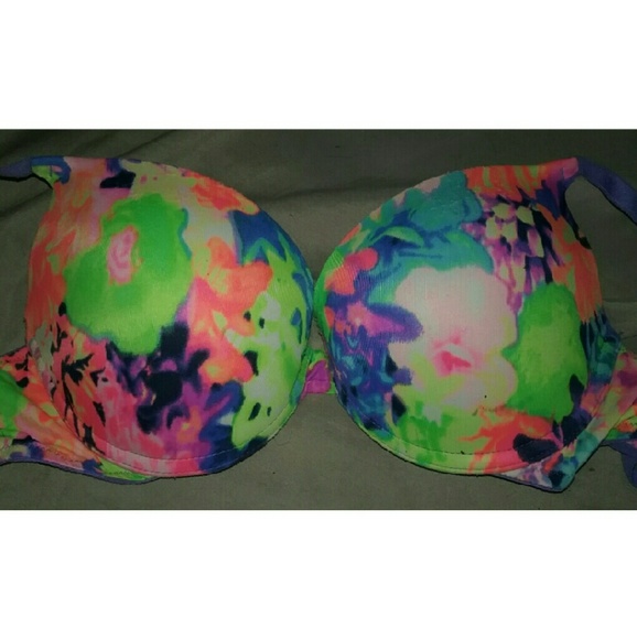 Floral Tie Dye Victoria's Secret Pink Bra