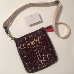 COACH Mahogany Animal Leopard Print Crossbody