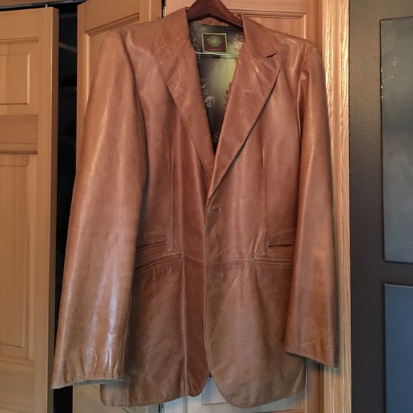 Men's leather blazer