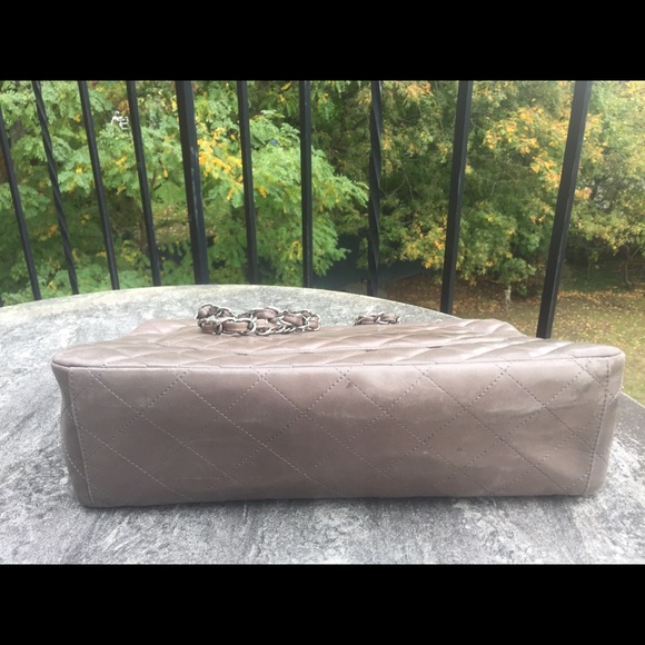 Jumbo taupe chanel bag lambskin excellent cond! - Picture 2 of 4