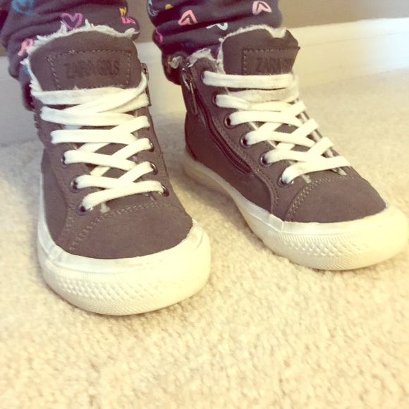 Zara girls high-tops with stud detail!
