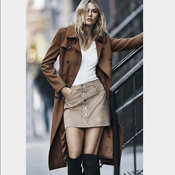 Suede skirt from Express