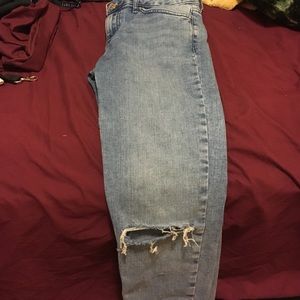 Distressed jeans