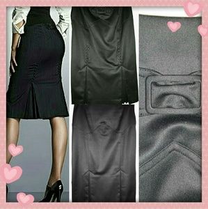 Body by Victoria Black kick pleat pencil skirt