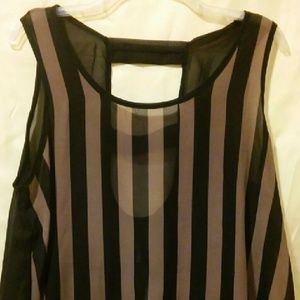 Women's Sleveless Fantail Blouse